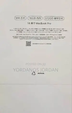 New Laptop Apple MacBook Pro 16GB Apple M4 SSD 512GB