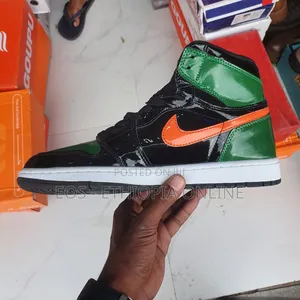 Photo - High-Top Green Air Jordan 1 [On Hand]
