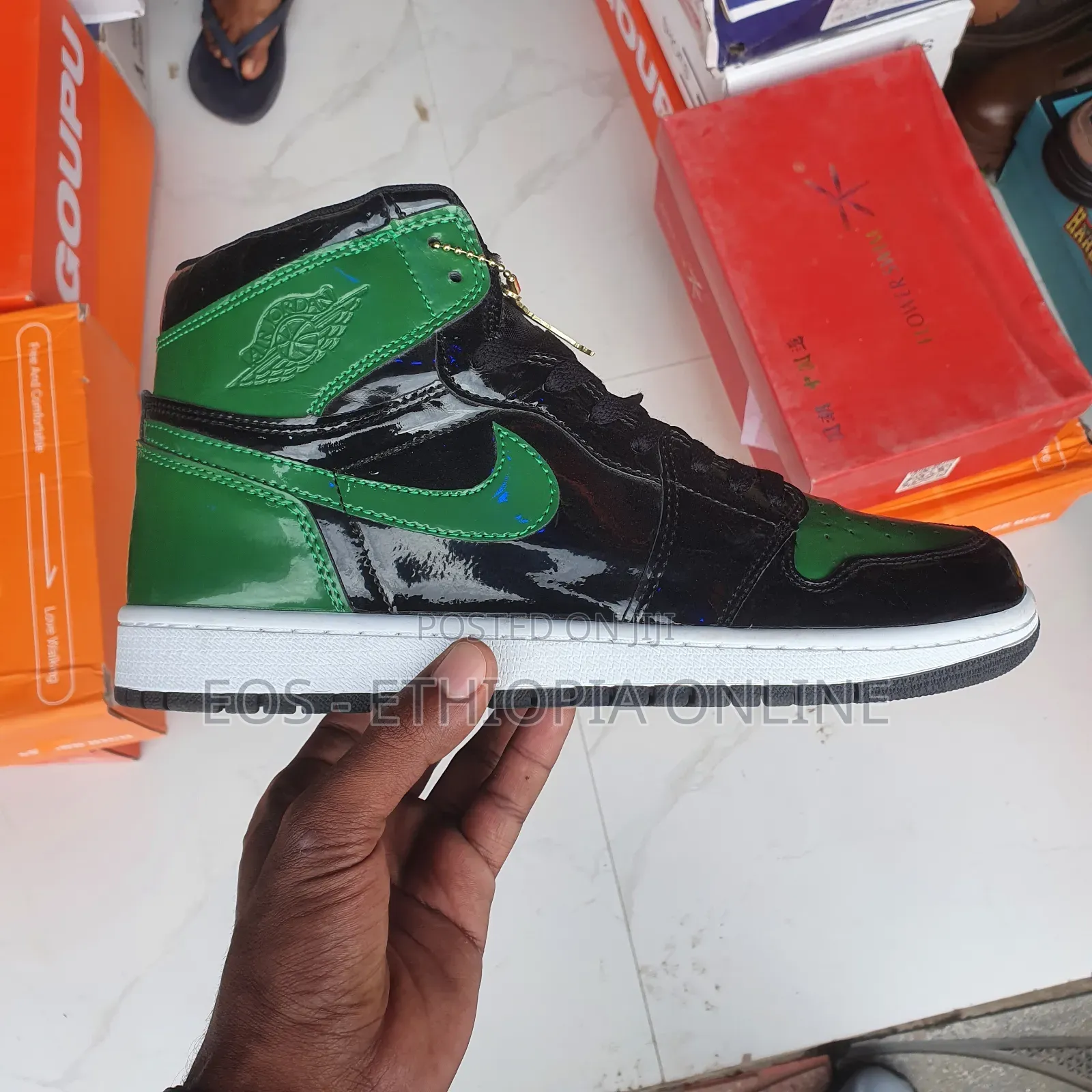 High-Top Green Air Jordan 1 [On Hand]
