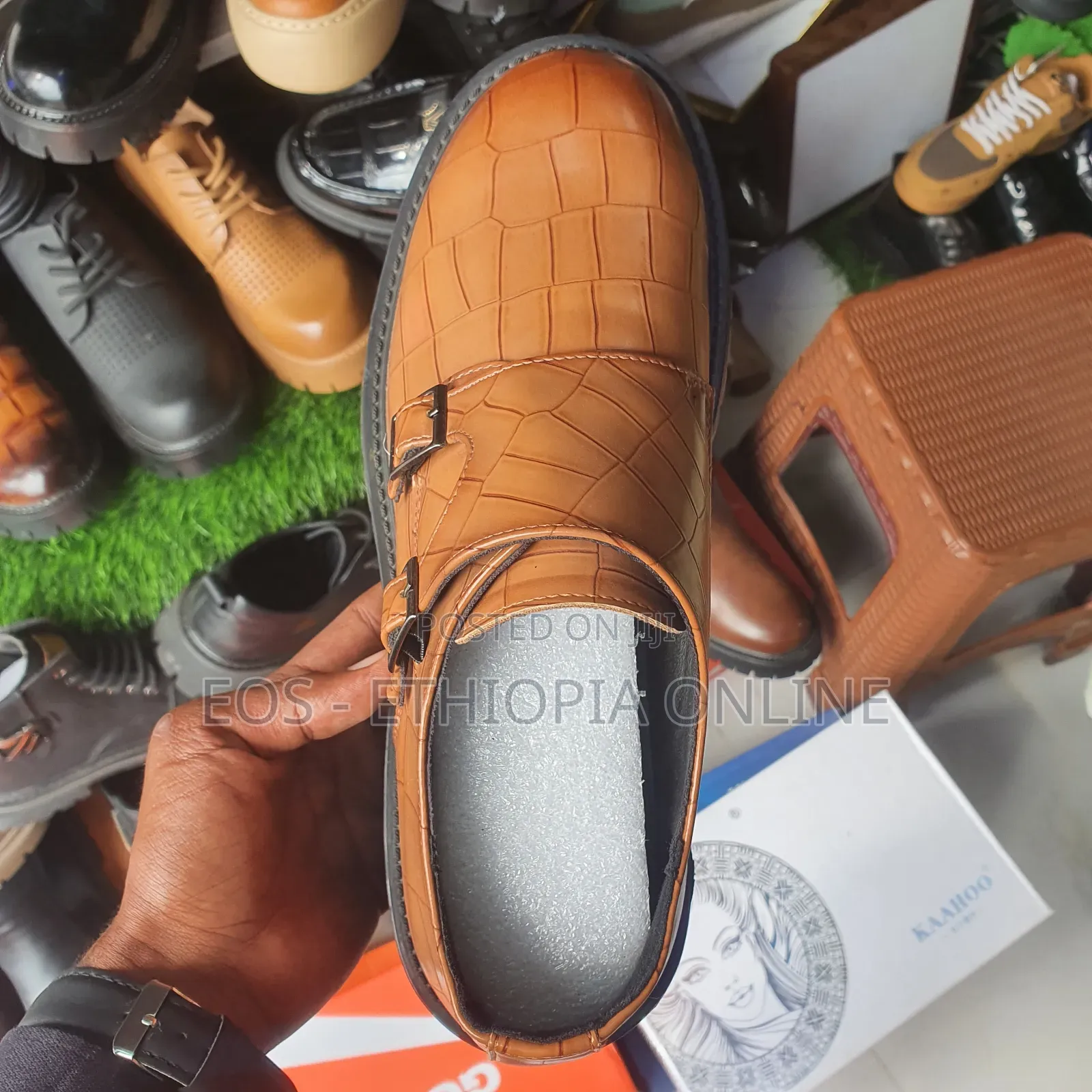 Croc-Embossed High Quality Casual Boots [On Hand]