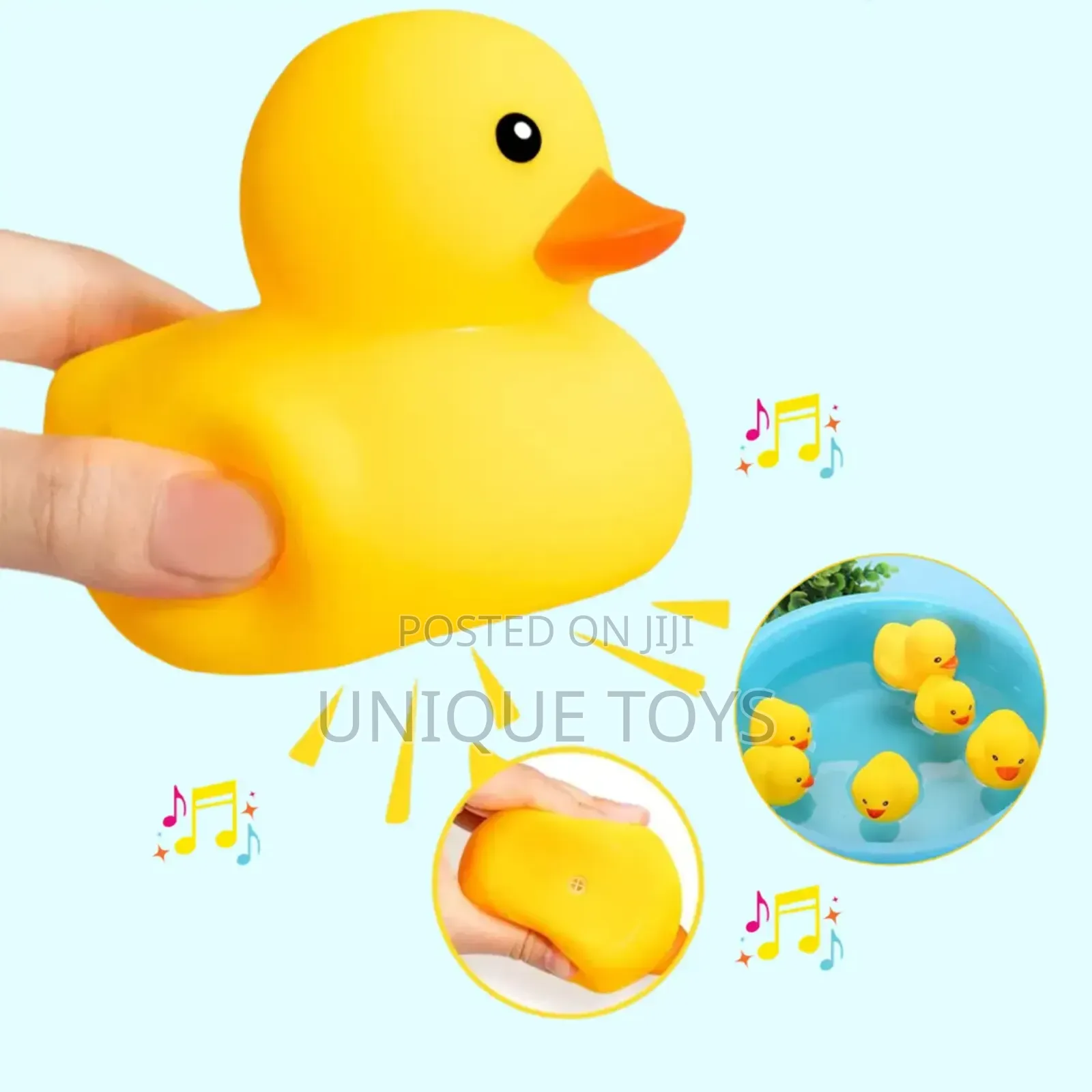 2-in-1 Floating Squeaking Bath Ducks With Net Set – 10 PCS
