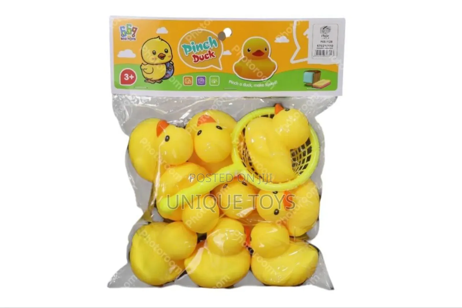 2-in-1 Floating Squeaking Bath Ducks With Net Set – 10 PCS