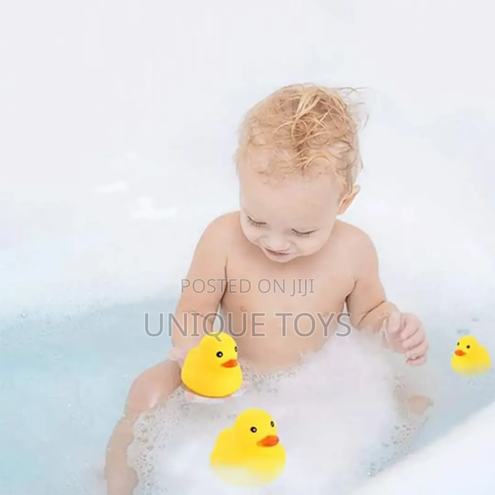 2-in-1 Floating Squeaking Bath Ducks With Net Set – 10 PCS