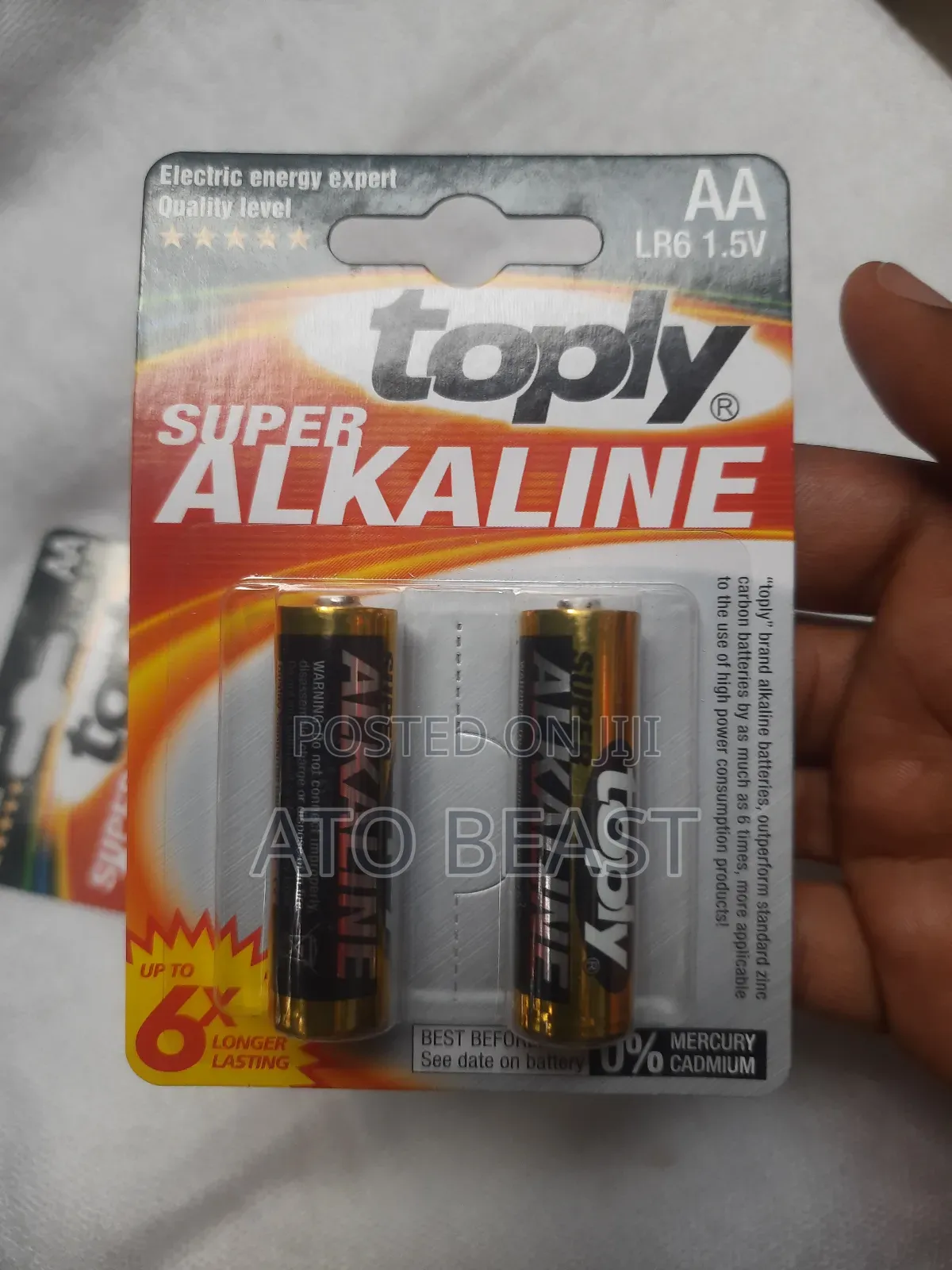 Toply Super Alkaline Aa Lr6 1.5v Batteries.