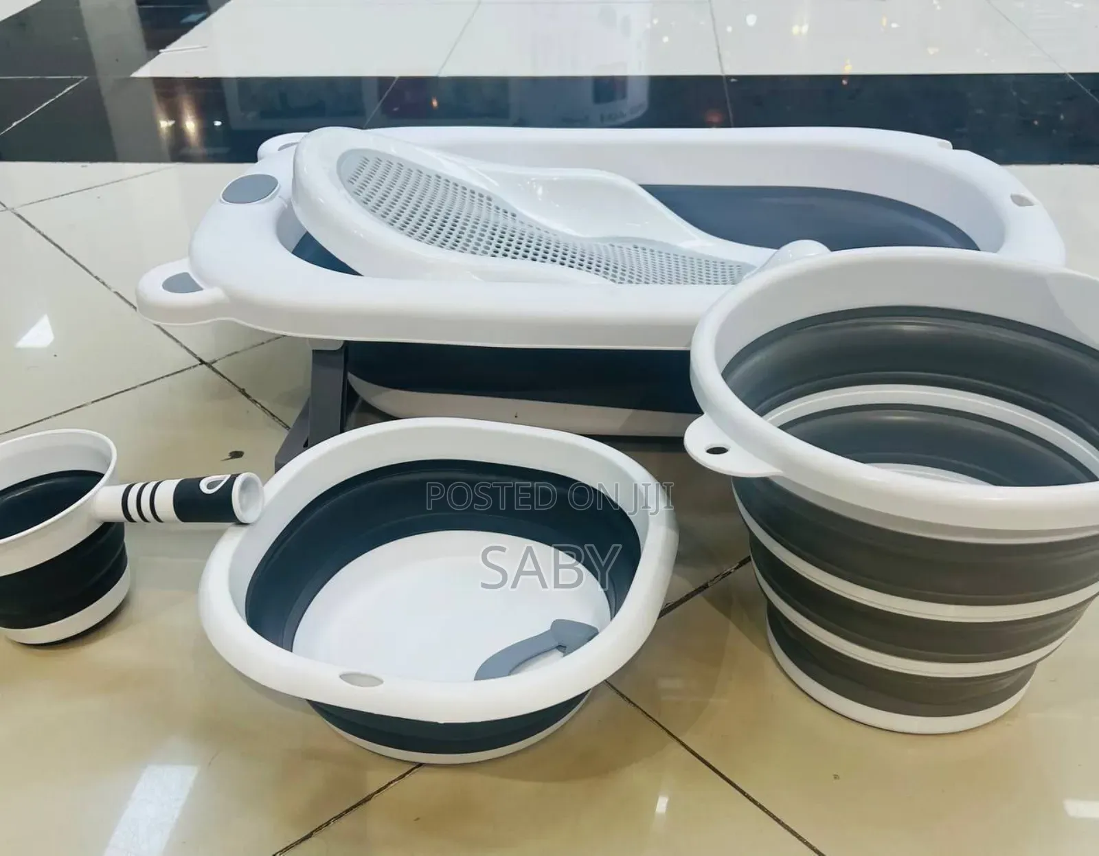 Ldable Baby Bath Tub With Accessories 4-in-1