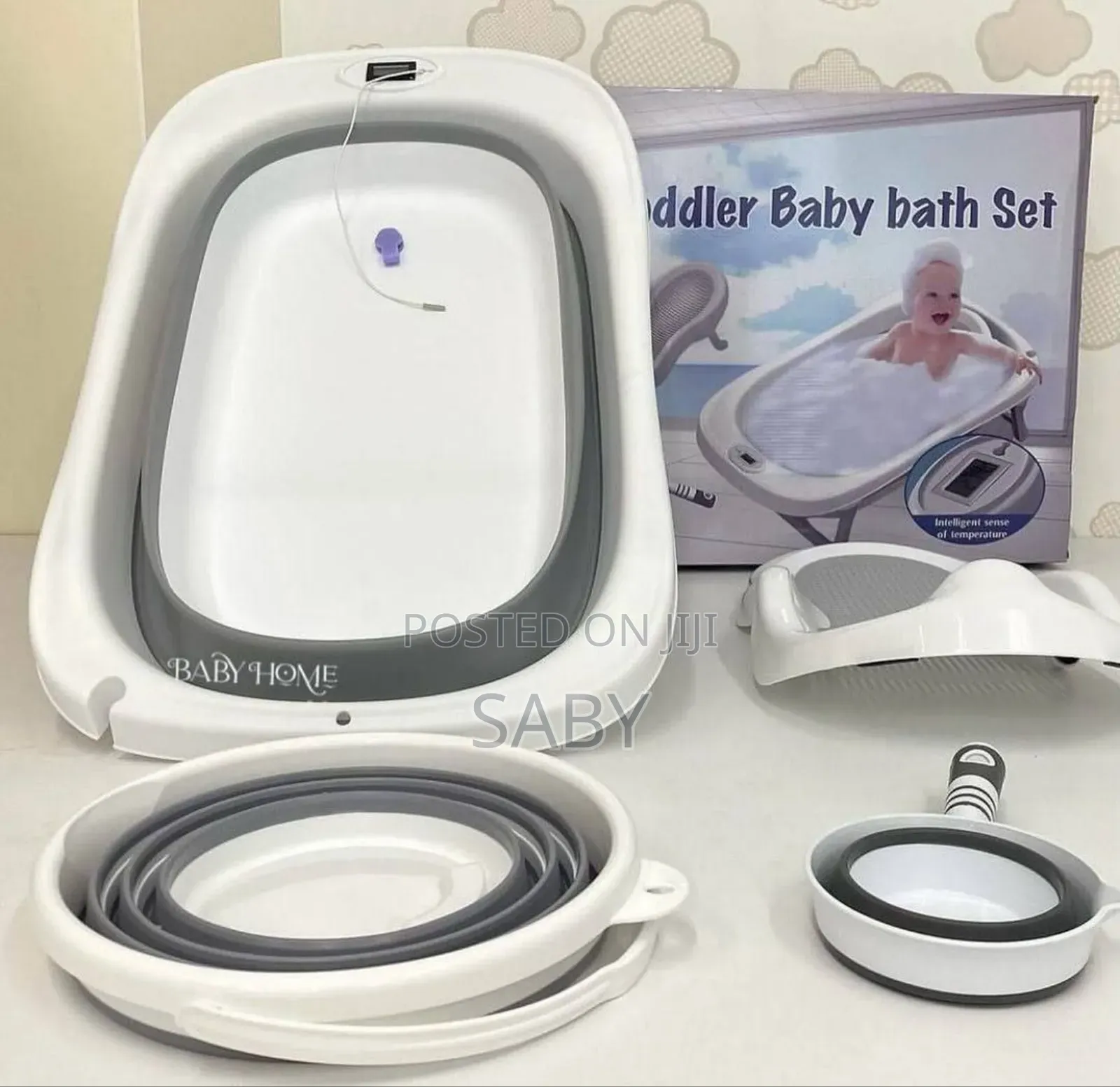 Ldable Baby Bath Tub With Accessories 4-in-1