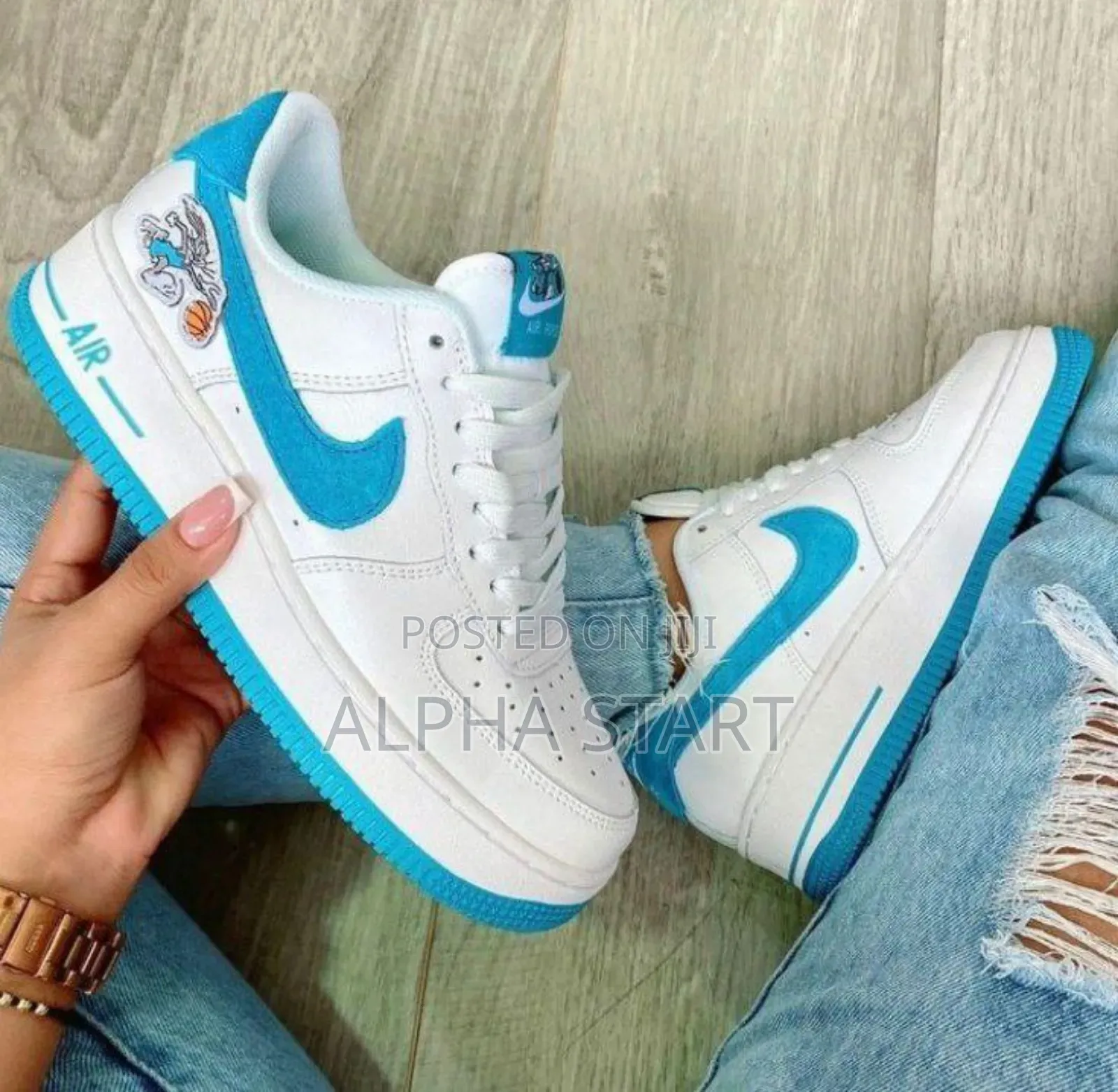 Nike Air Force Basketball Blue Black High Master Quality Shoes for You