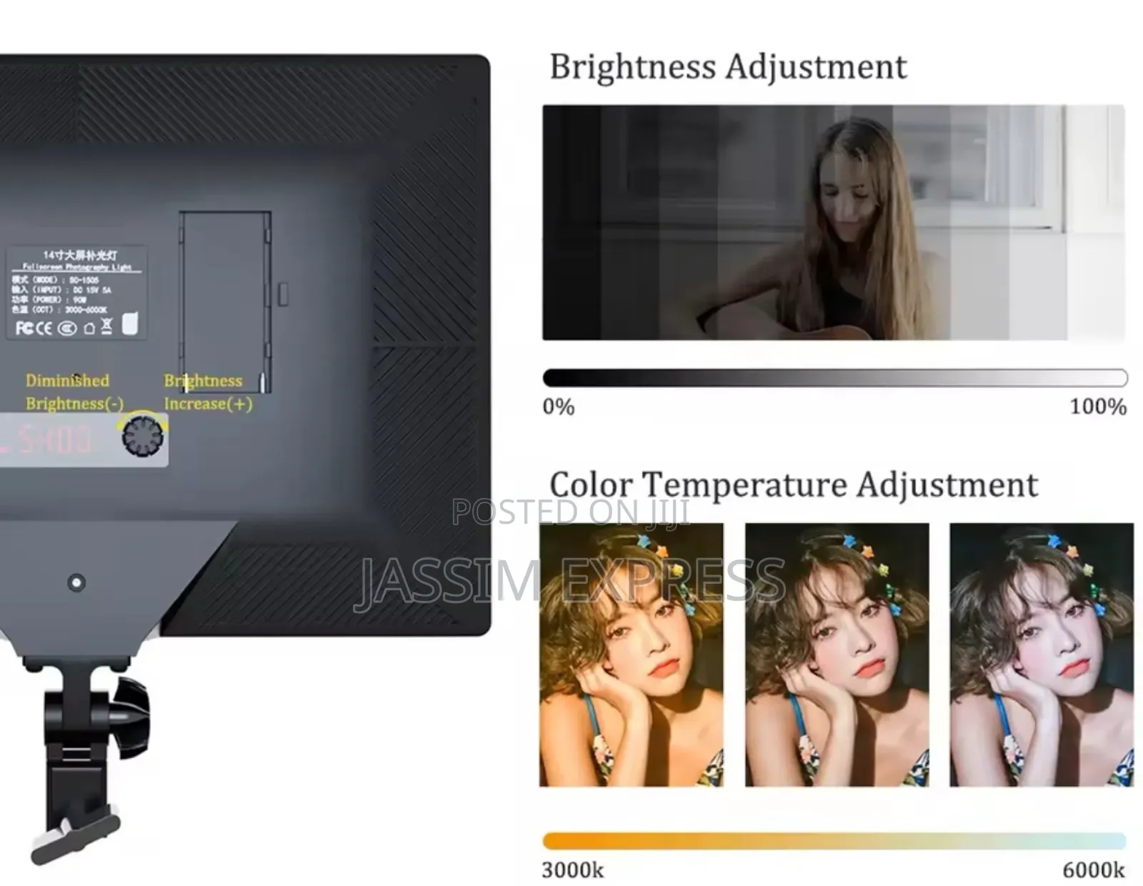 4 Watt High Power Led 14 Inch Panel Light With 2 Meter Stand