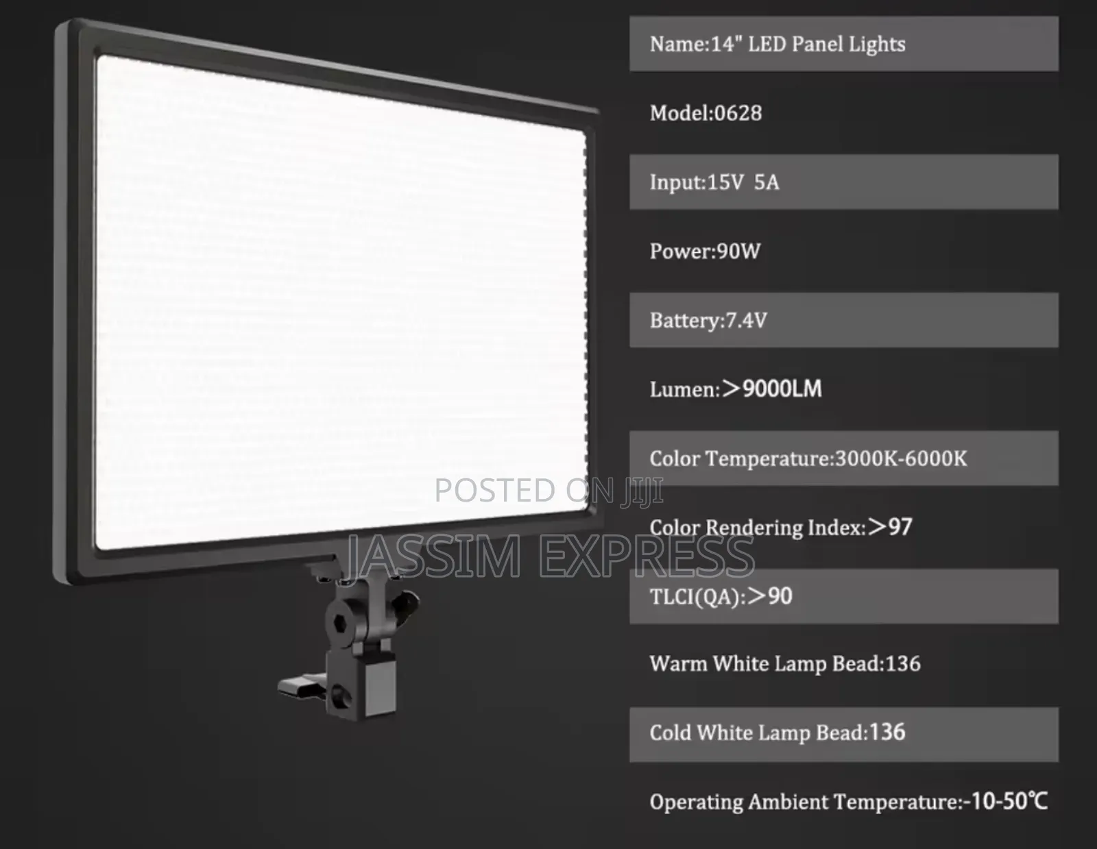 4 Watt High Power Led 14 Inch Panel Light With 2 Meter Stand