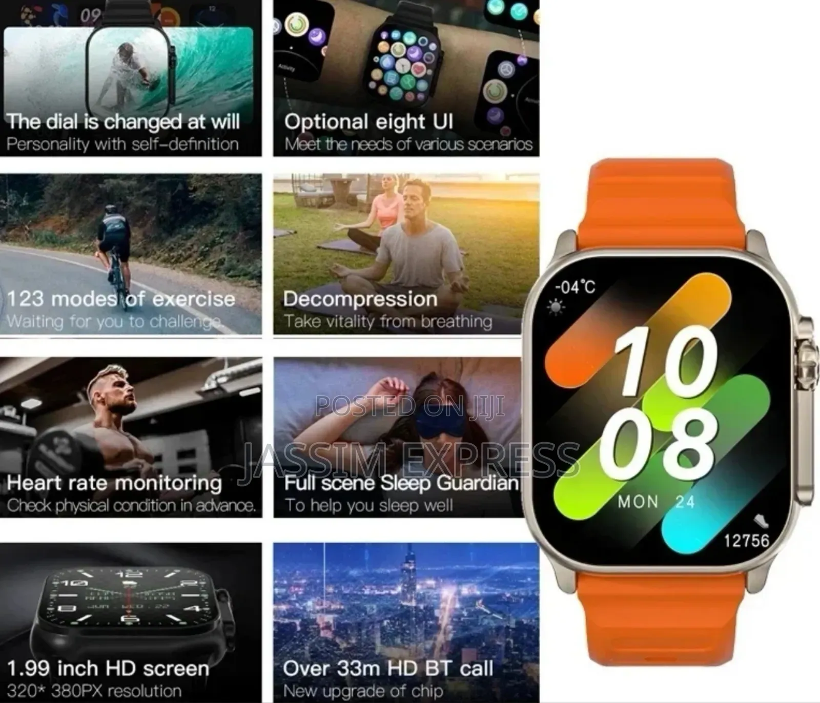 Ultra 3 Smart Watch For Men Women 2.3” Full Touch Screen 2025 Model