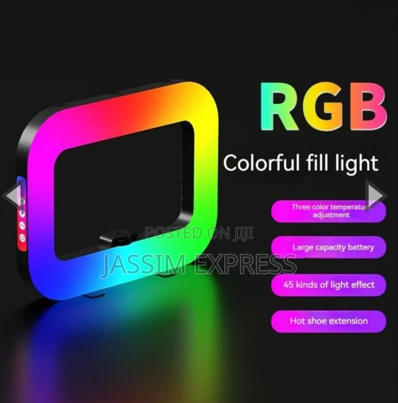 Battery ያለው RGB Led Ringlight ለስልክም ለካሜራም የሚሆን ከ2ሜትር Tripod
