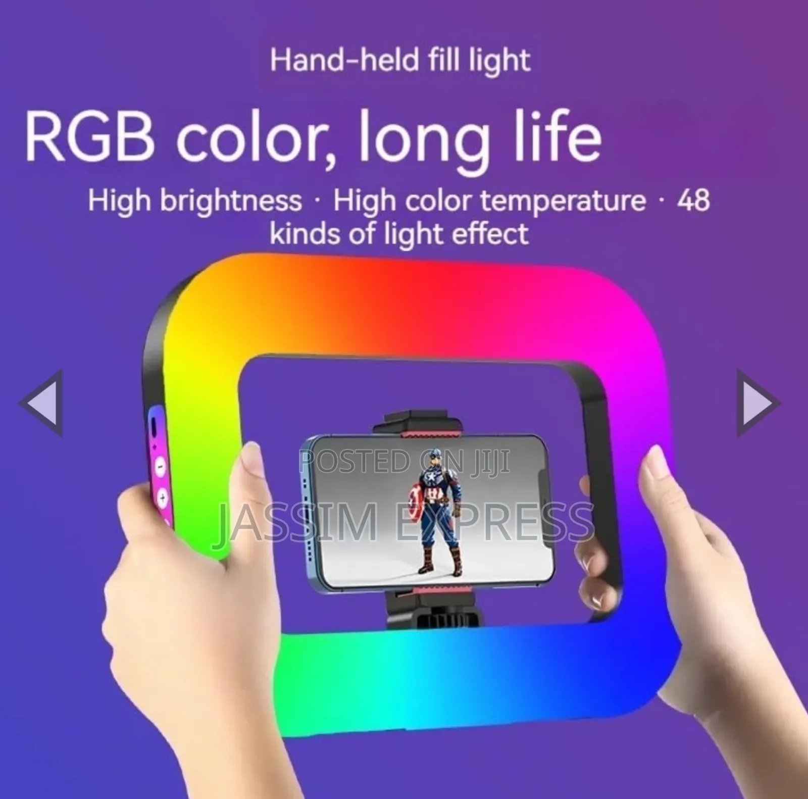 Battery ያለው RGB Led Ringlight ለስልክም ለካሜራም የሚሆን ከ2ሜትር Tripod