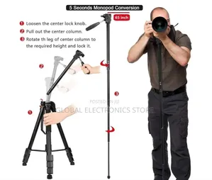 Photo - Jmary Super Duty Professional Tripod for All DSLR Cameras(Max4kg1.75m)