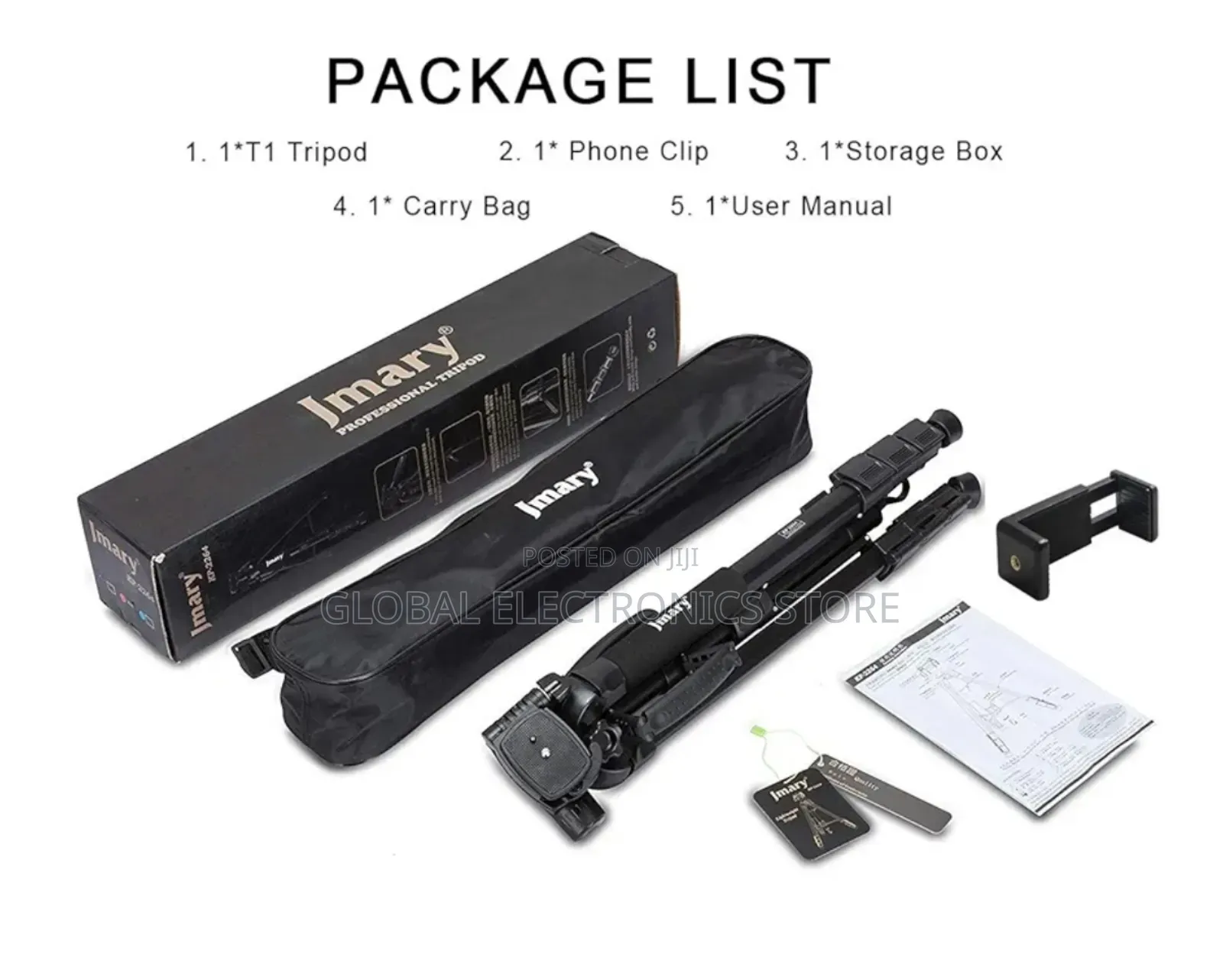 Jmary Super Duty Professional Tripod for All DSLR Cameras(Max4kg1.75m)