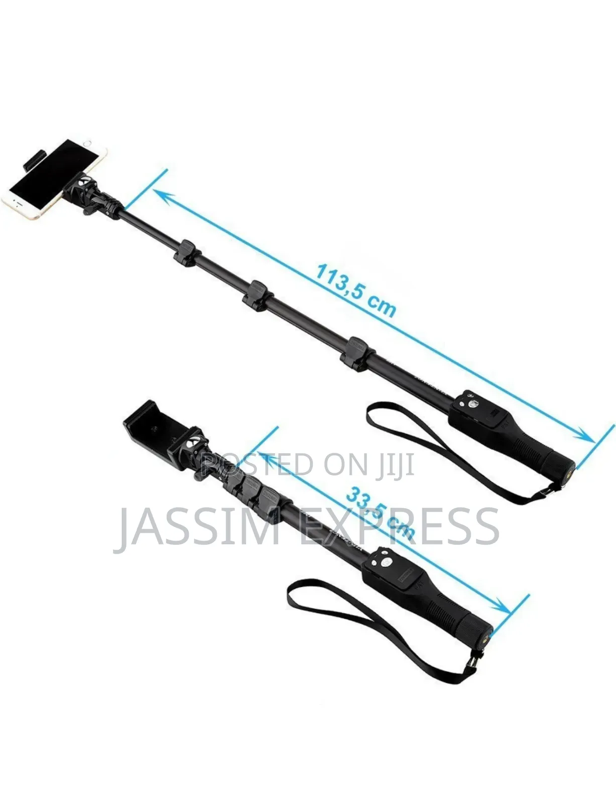 2በ1 የያዘ Selfi Stick Tripod በብሉቱዝ የሚሰራ እና የራሱ ሪሞት ያለው (1.2 Meter የሚረዝም)