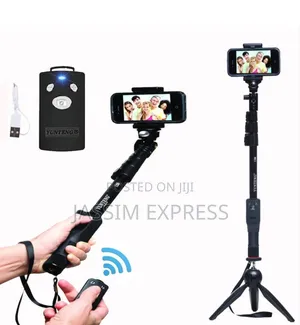 Photo - 2በ1 የያዘ Selfi Stick Tripod በብሉቱዝ የሚሰራ እና የራሱ ሪሞት ያለው (1.2 Meter የሚረዝም)