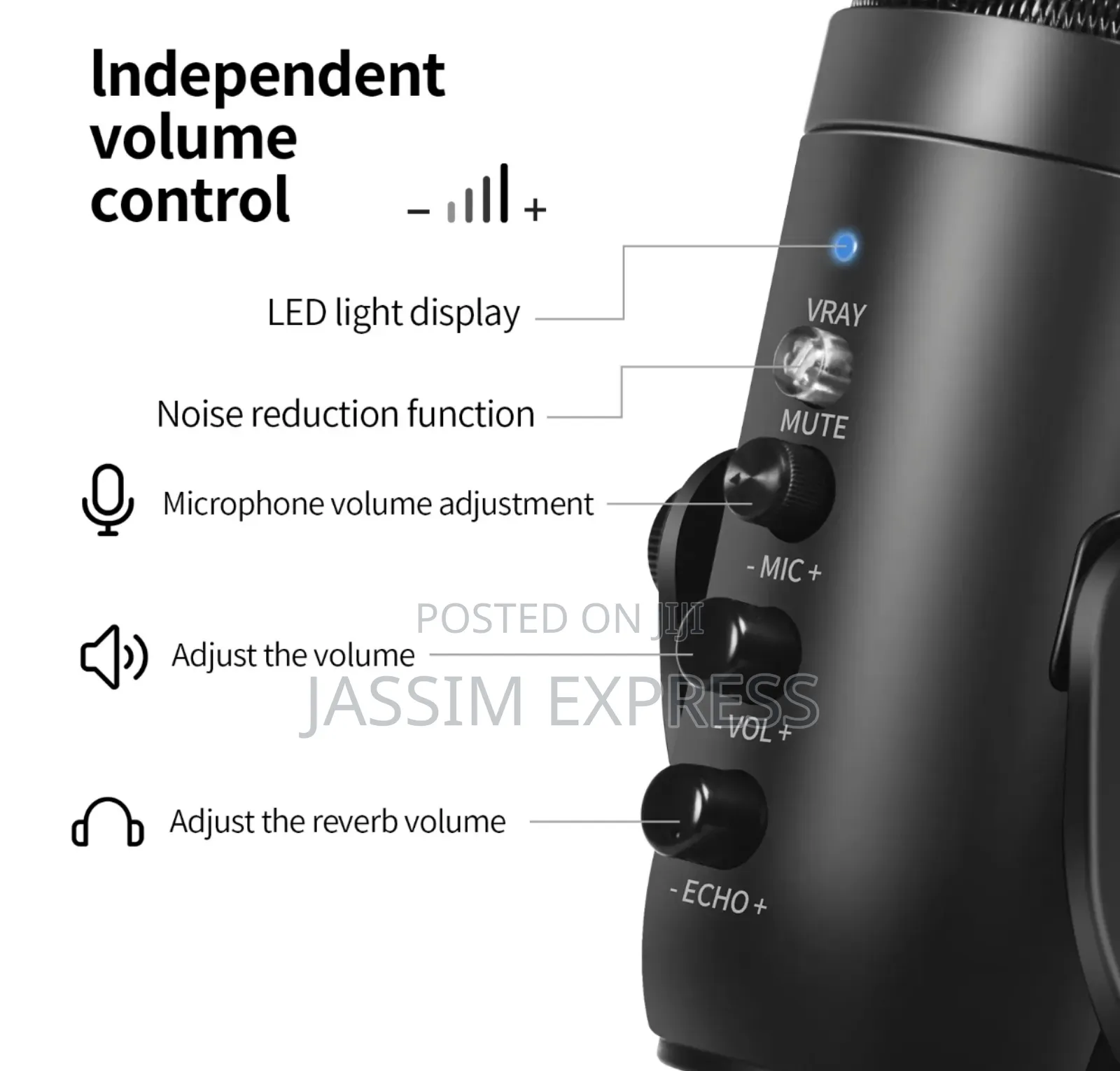Jmary Professional Usb Hypercardioid Microphone