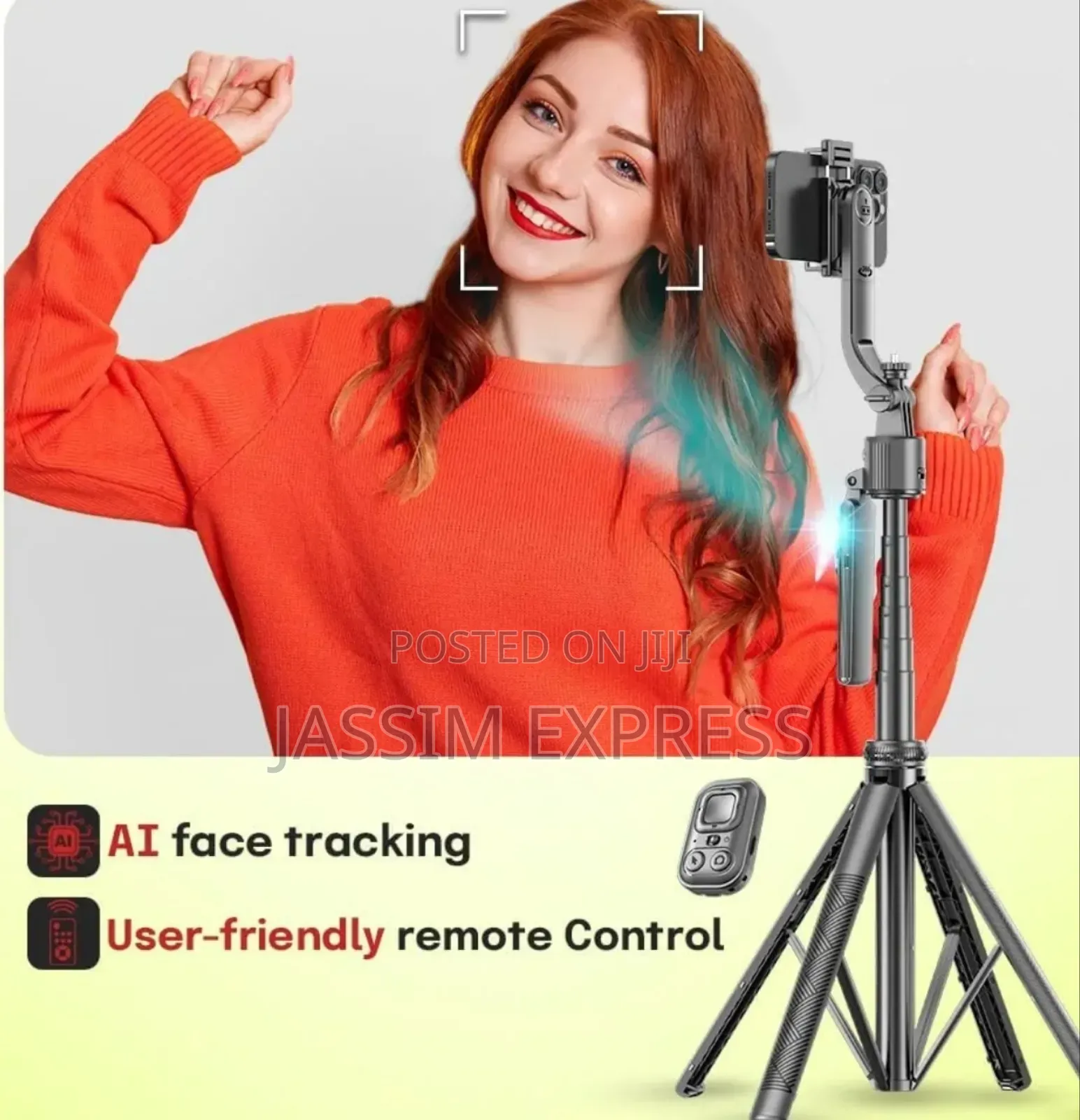 Ai Face Tracking Anti-Shake Gimbal Quadruped Tripod