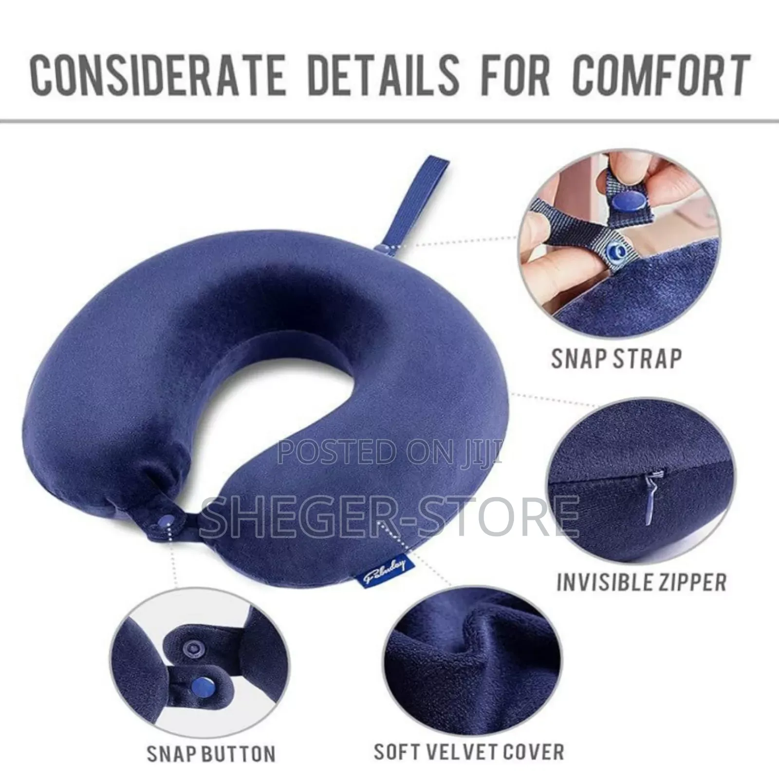 Travellers Comfy Neck Pillow (የአንገት ትራስ ጉዞ ላይ እና የትኛውም ቦታ ላይ የሚጠቀሙበት)