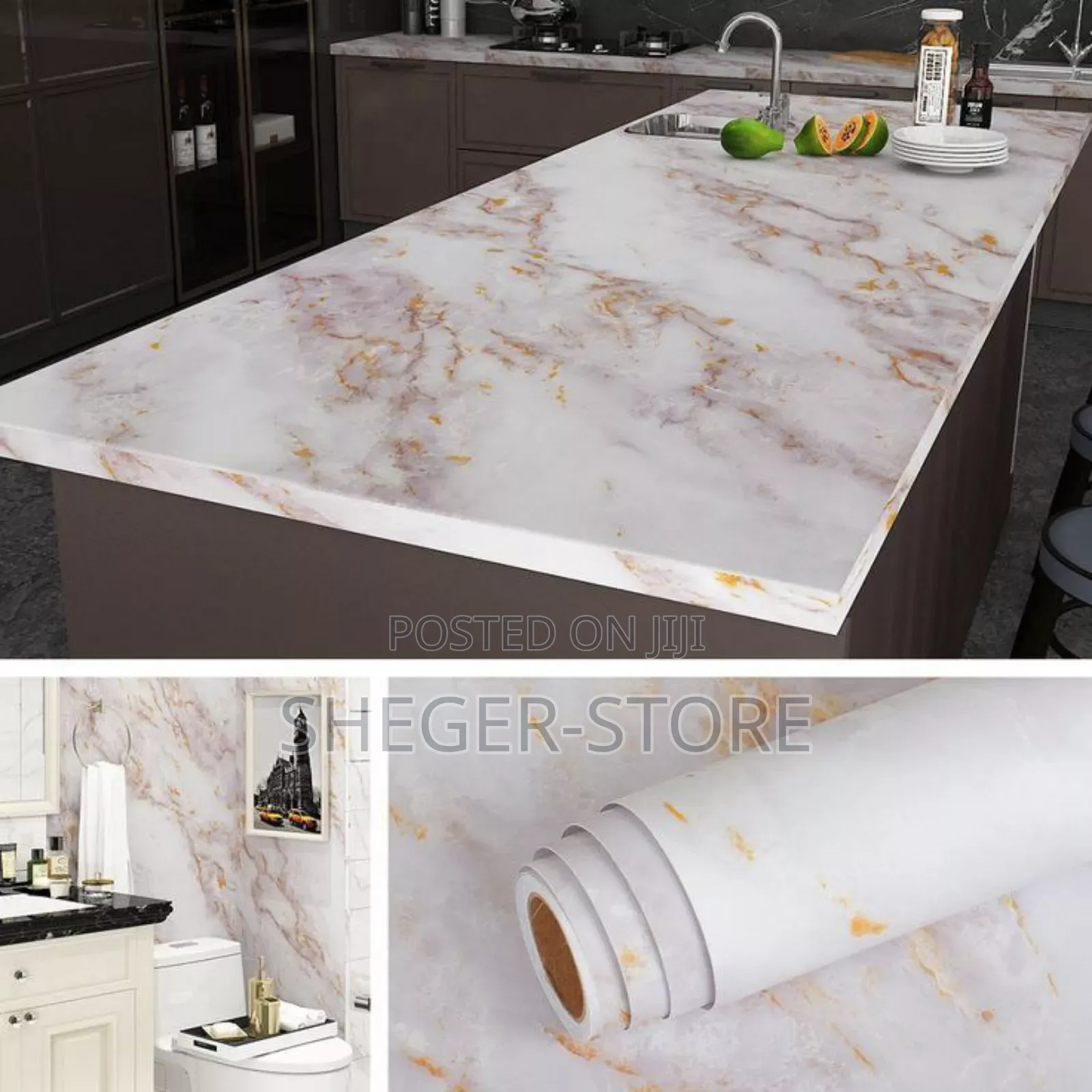Marble Pattern Self Adhesive Wall Sticker የቤትውን ውበት አንድ ደረጃ ከፍ የሚያደርግ