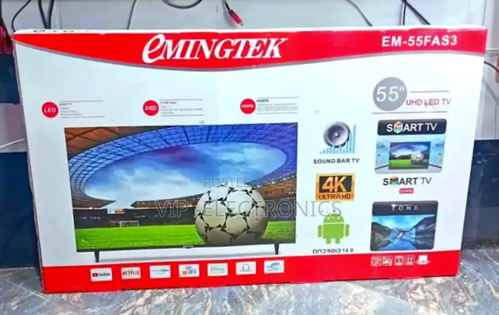 Emingtek Tv 55 Inch Tv Smart Android 14.0 Frameless Tv New Price