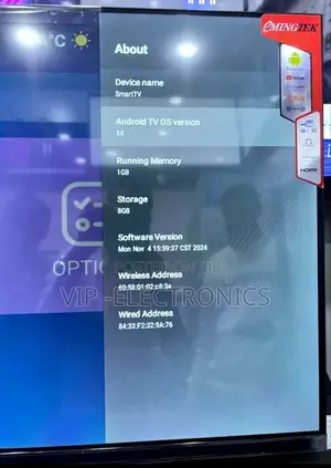 Emingtek Tv 55 Inch Tv Smart Android 14.0 Frameless Tv New Price