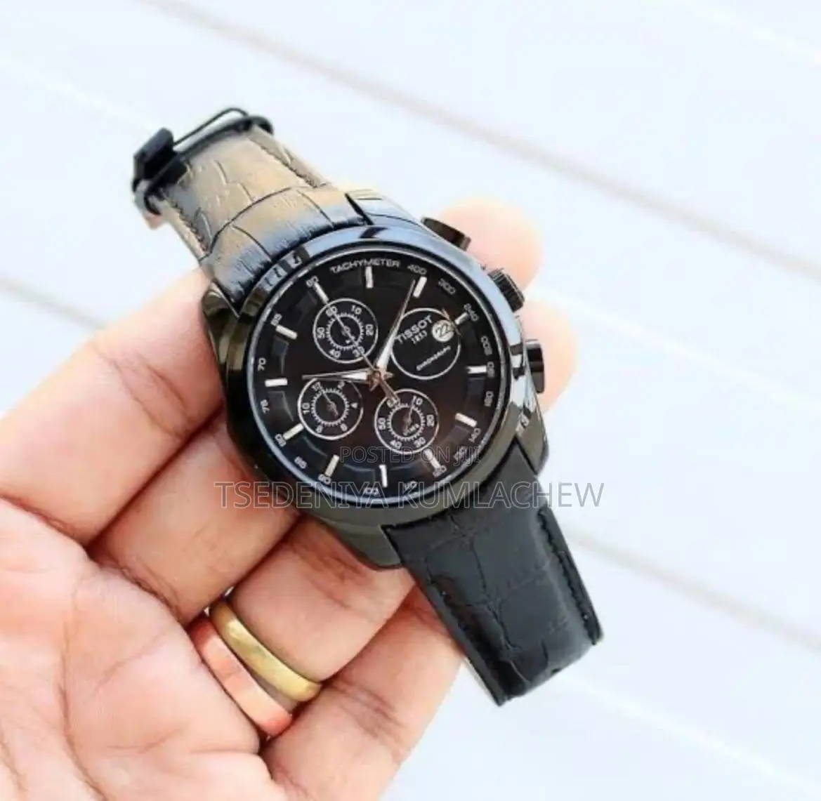 Tissot Branded Leather Belt,Date Working Men’S Hand Watch