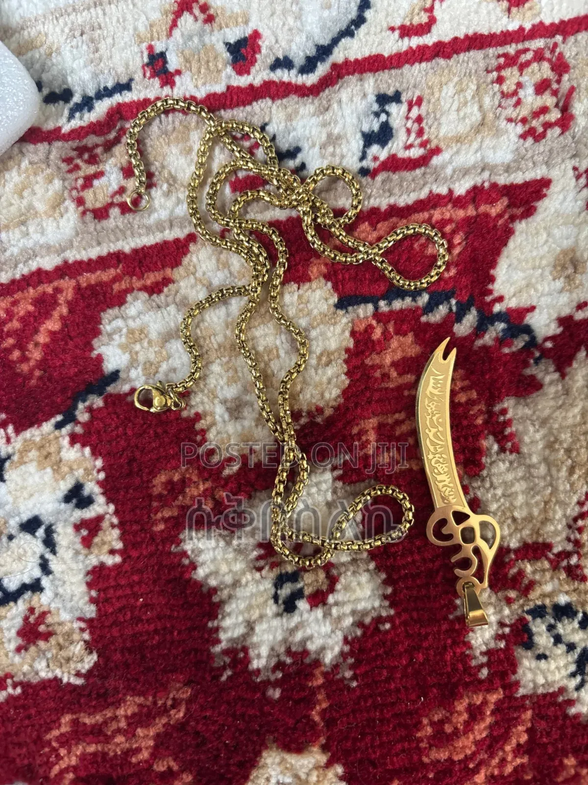 ሀብል Gold Color Muslim Necklace Men Women Fashion Faith Islam
