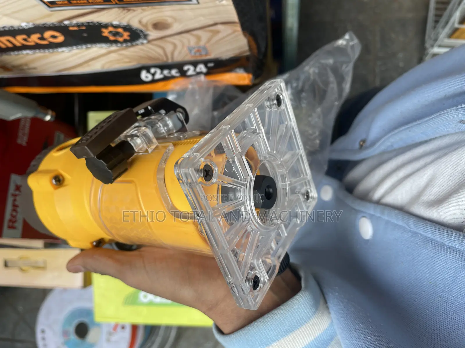 Ingco 600w Laminate Trimmer, Model Plm6001 Trimmer Palm Router 6 Mm