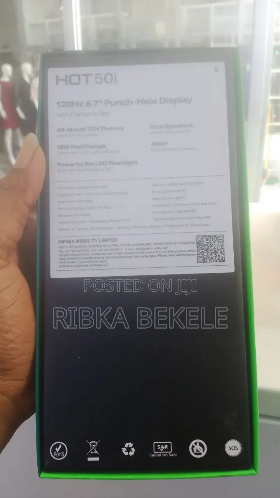 New Infinix Hot 50 128 GB Black