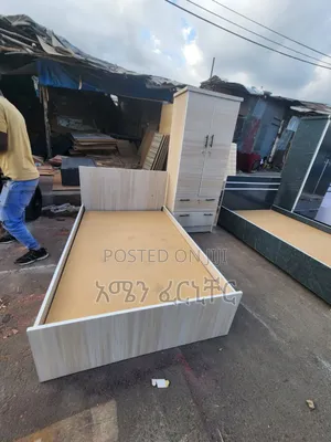 Photo - 1.20 አልጋና 80cm ቁምሳጥን በ20300 ብቻ