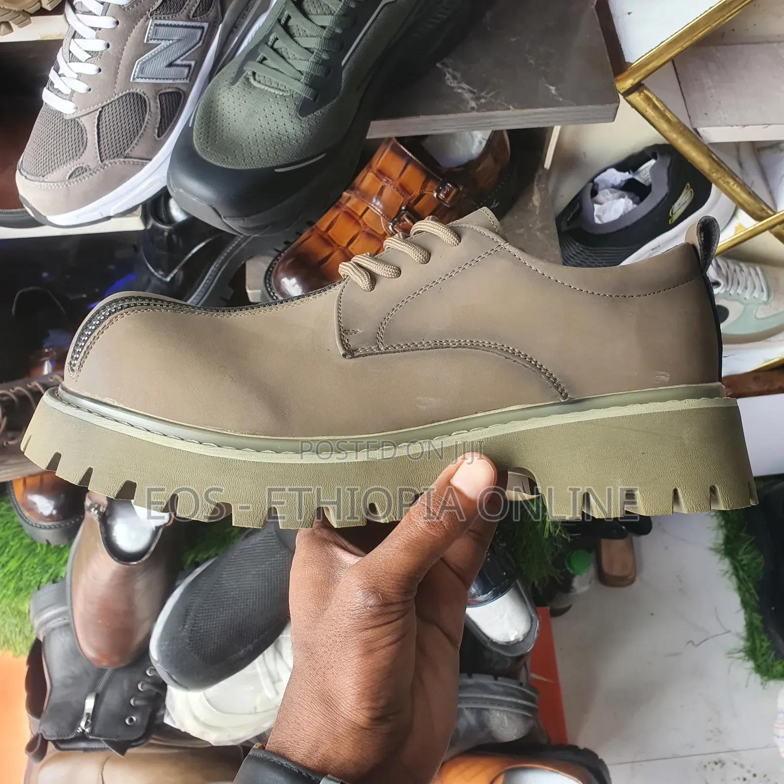 Fashion Chunky Sole Derby Boots [On Hand]