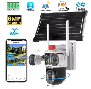 Photo - 8mp የሆነ 4 Lens 5g ሲም ካርድ የሚቀበል PTZ Solar CCTV Camera(በማከፋፈያ ዋጋ)