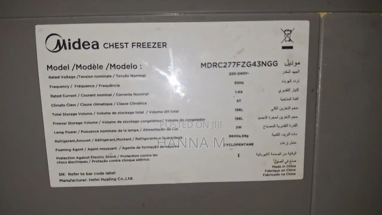 Midea Chest Freezer 198 L