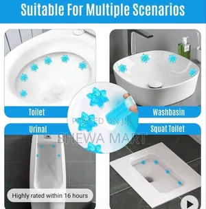 Flower Fragrance Toilet Gel -Air Freshener, and Bowl Cleaner