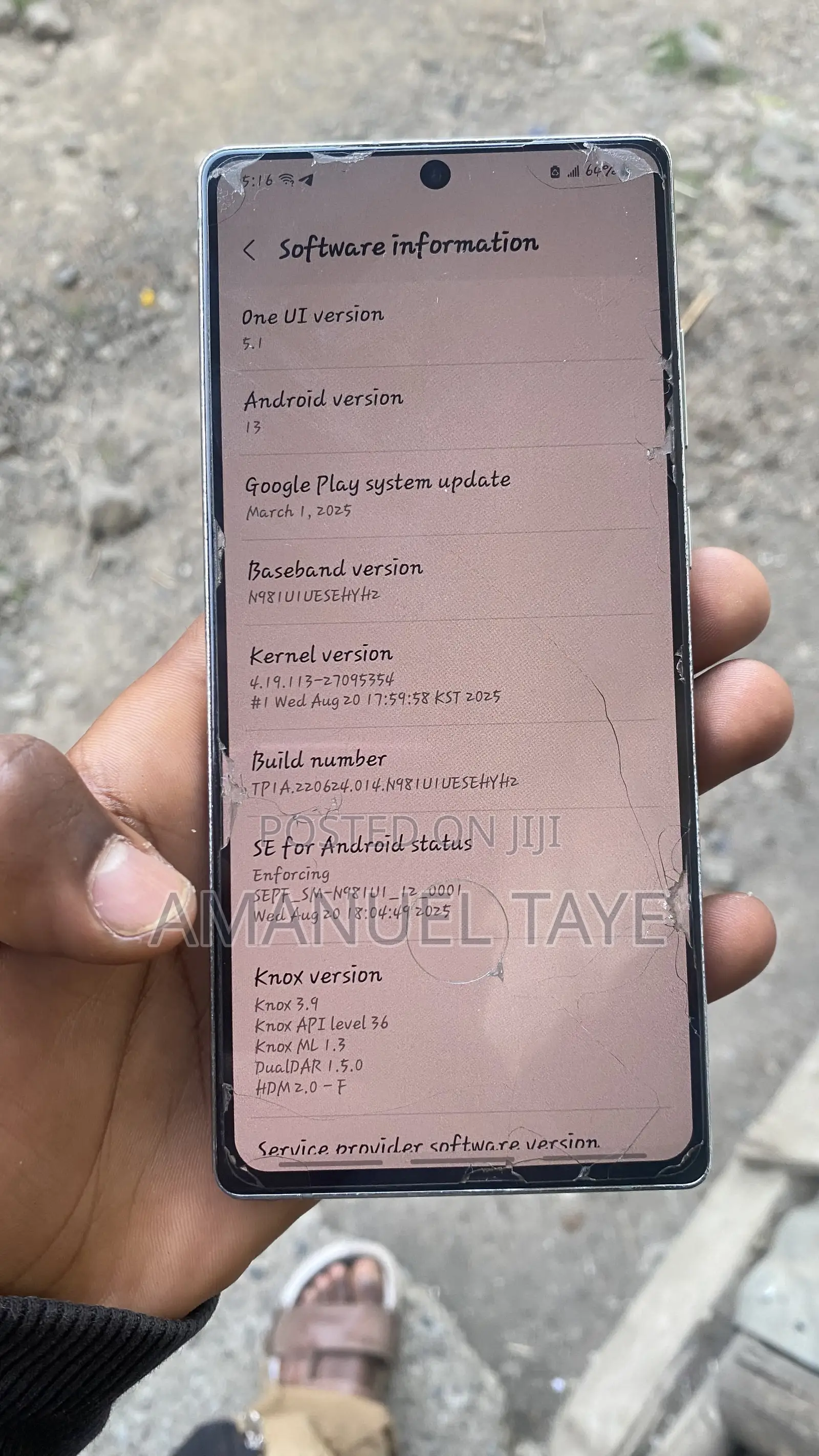 Samsung Galaxy Note 20 5G 128 GB Gray