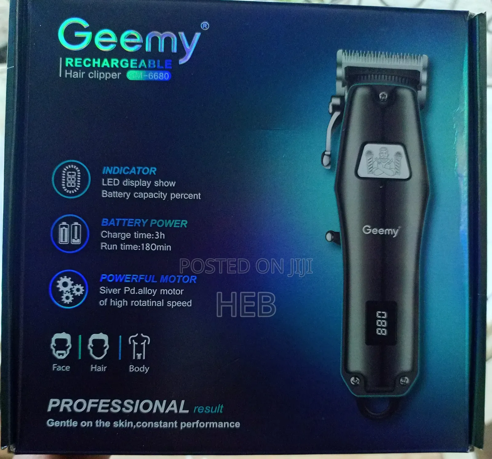 Geemy Rechargeable Hair Clipper