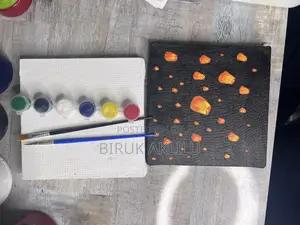 Mini Canvas Painting Kit የስዕል ሸራ ቀለም እና ብሩሽ