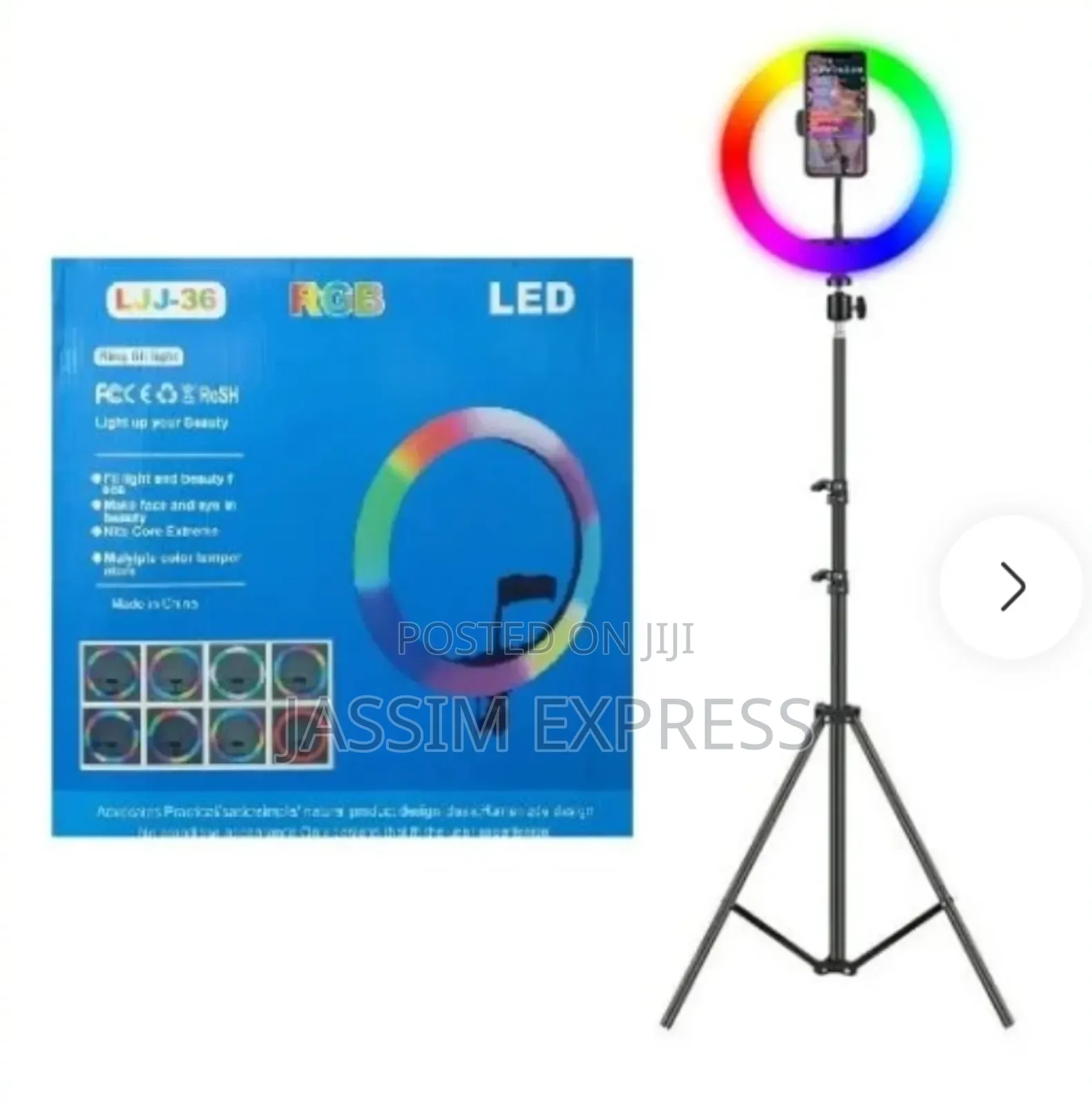 14 Inch 36cm Ring Light Selfie Stick Tripod RGB 16 Colors With2m Stand