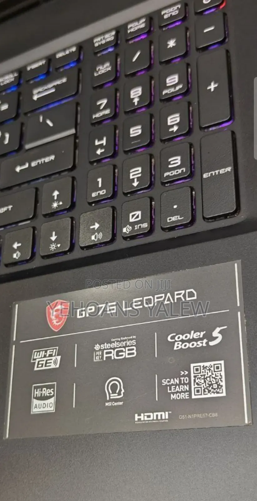 New Laptop MSI GP75 Leopard 16GB Intel Core I7 SSD 1T