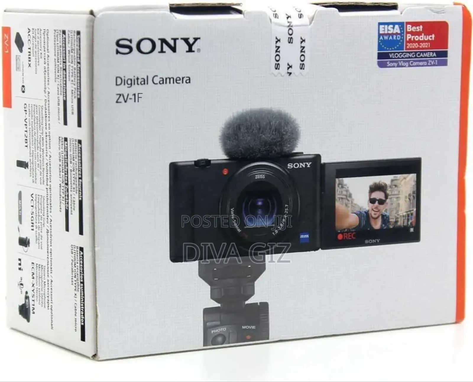 Sony Vlog Camera Zv-1f Black 20.1 Mp Touchscreen Videos Slow Motion