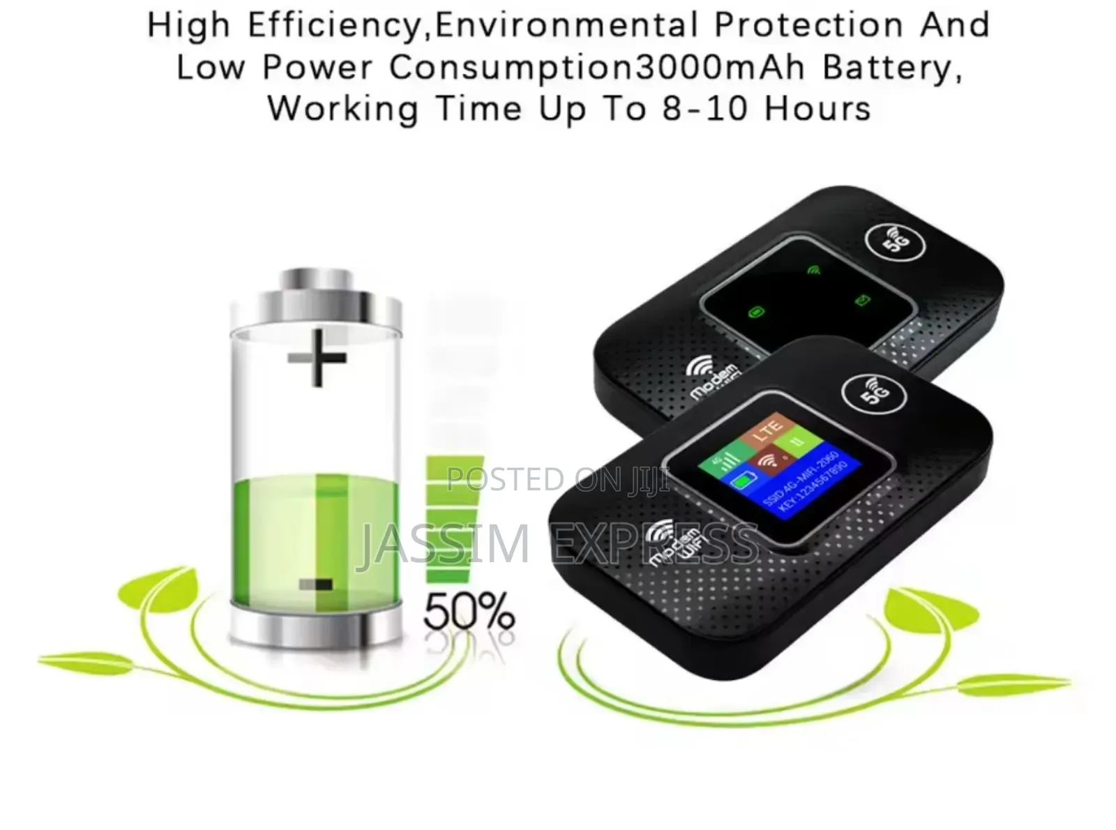 5g Super Fast 300mb Router With 3000 Mah Battery and 12 Device's