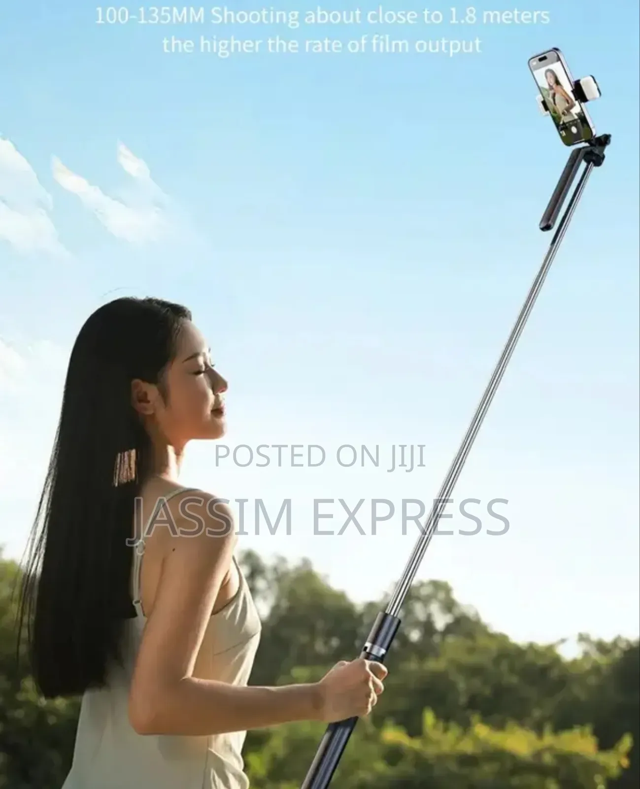 ቁመቱ እስከ 1.7 Meter መርዘም የሚቺል Selfi Stick Tripod With Light