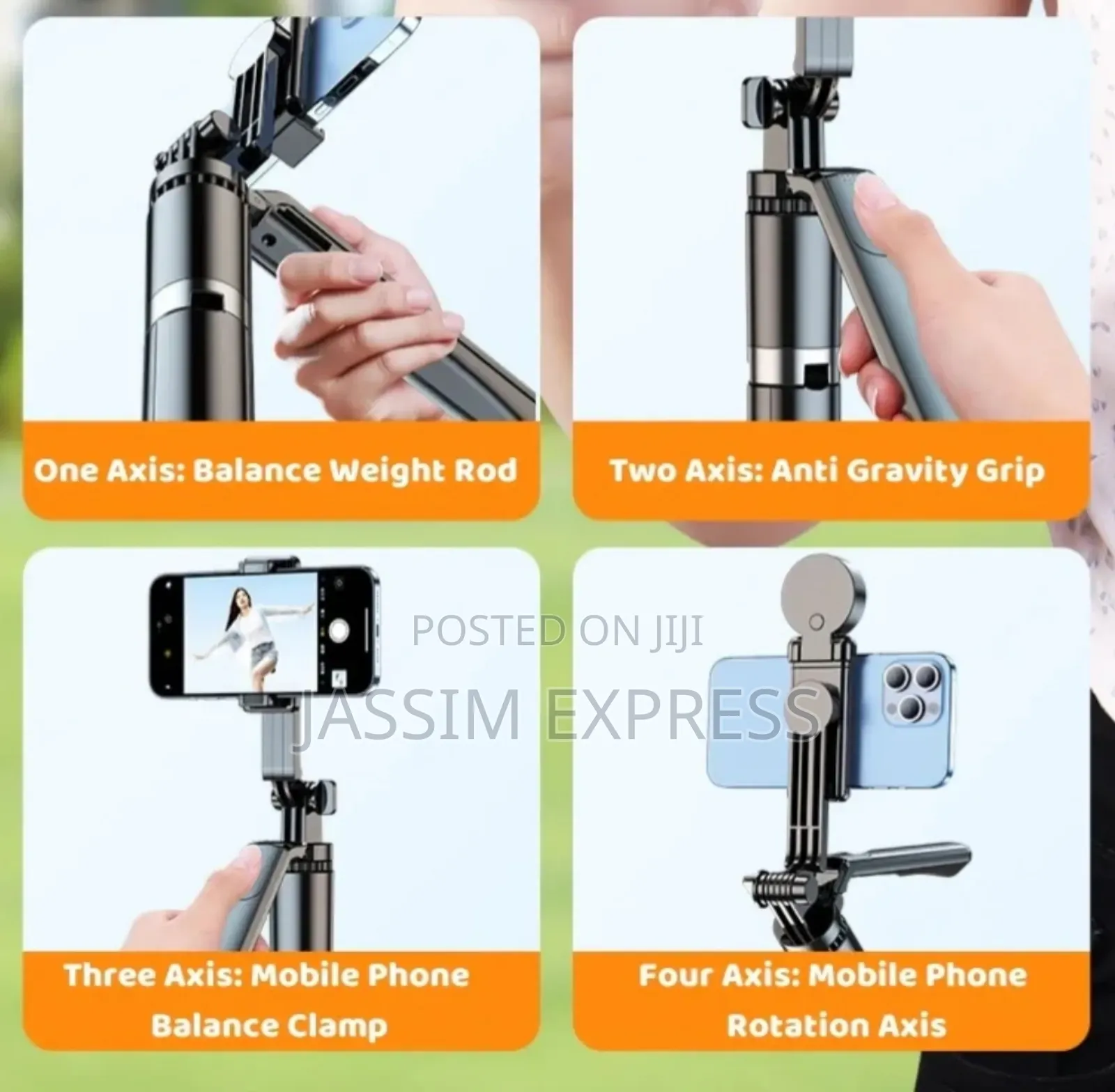 Selfie Stick Tripod 1.7m Adjustable Anti-Shake Stabilizer With Remote