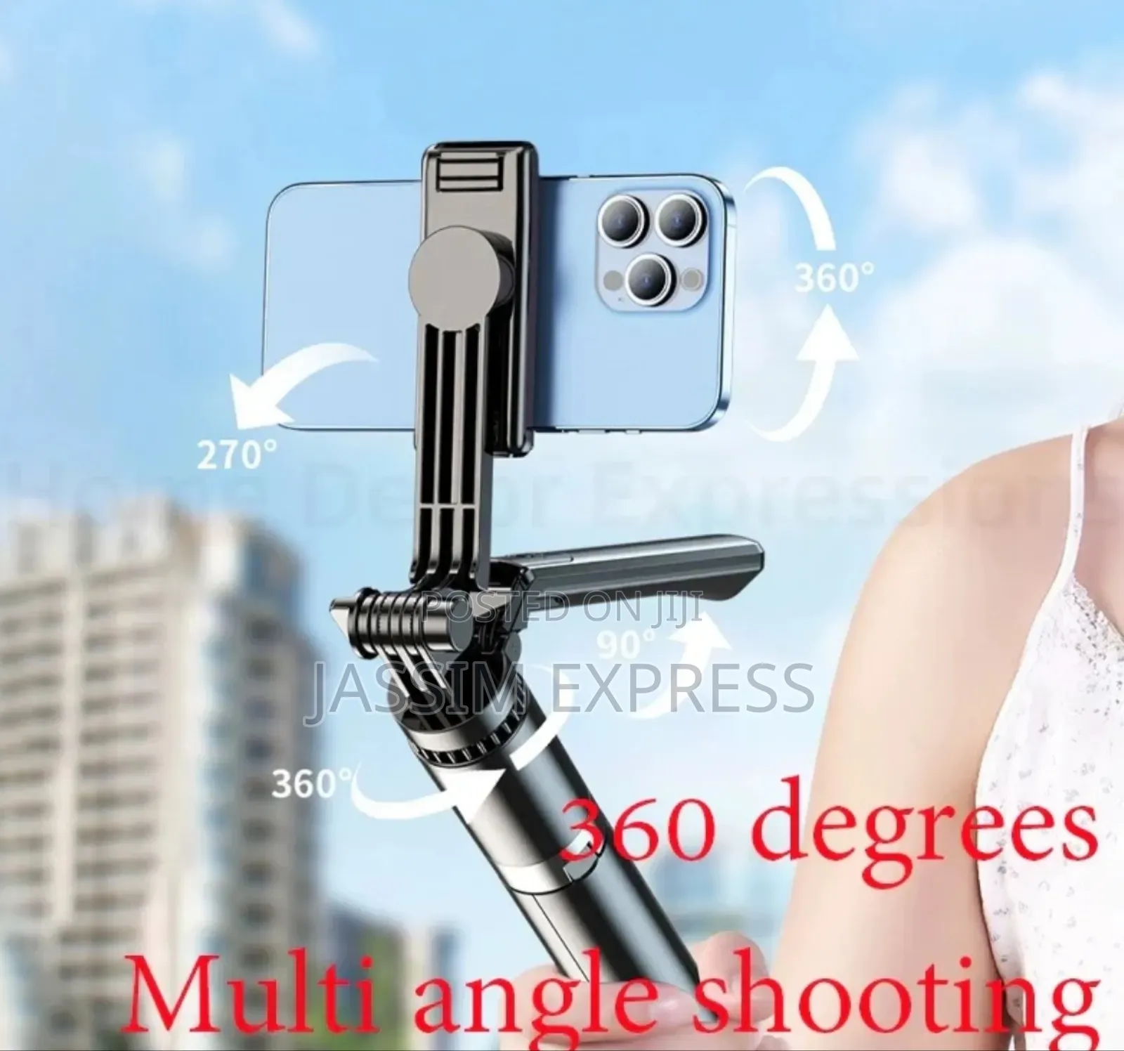 Selfie Stick Tripod 1.7m Adjustable Anti-Shake Stabilizer With Remote