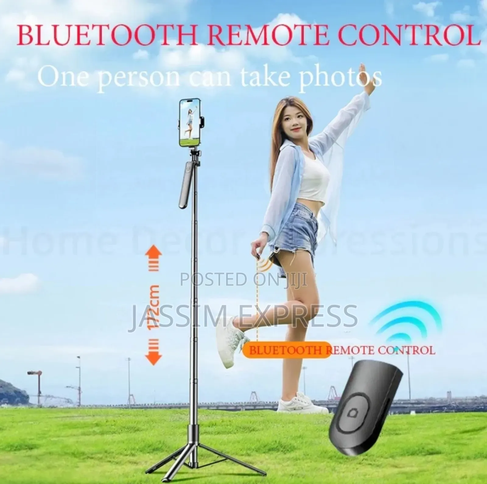 Selfie Stick Tripod 1.7m Adjustable Anti-Shake Stabilizer With Remote