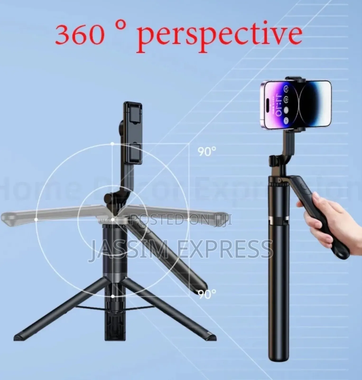 Selfie Stick Tripod 1.7m Adjustable Anti-Shake Stabilizer With Remote