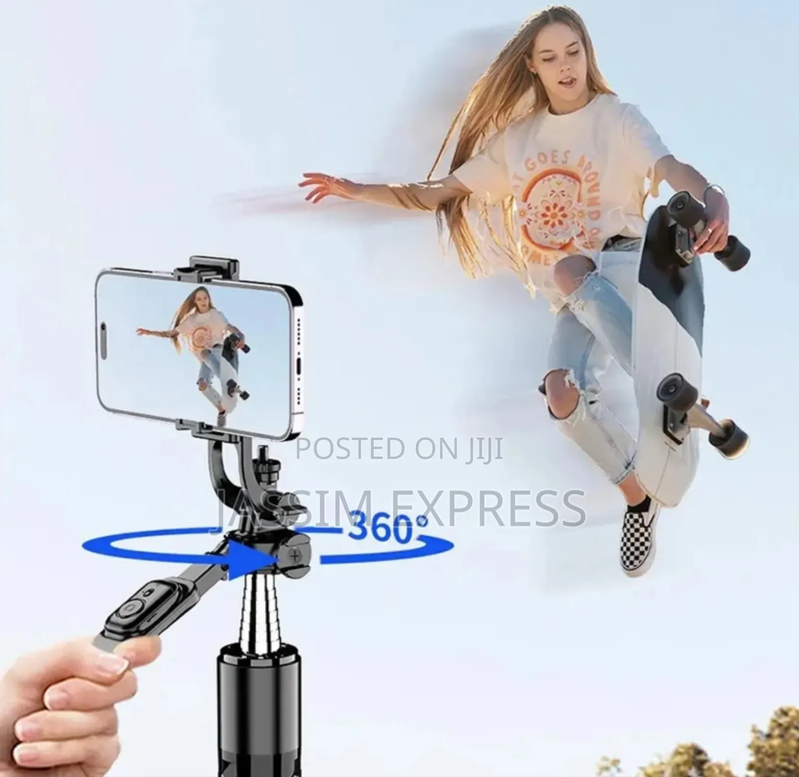 Selfie Stick Tripod 1.7m Adjustable Anti-Shake Stabilizer With Remote