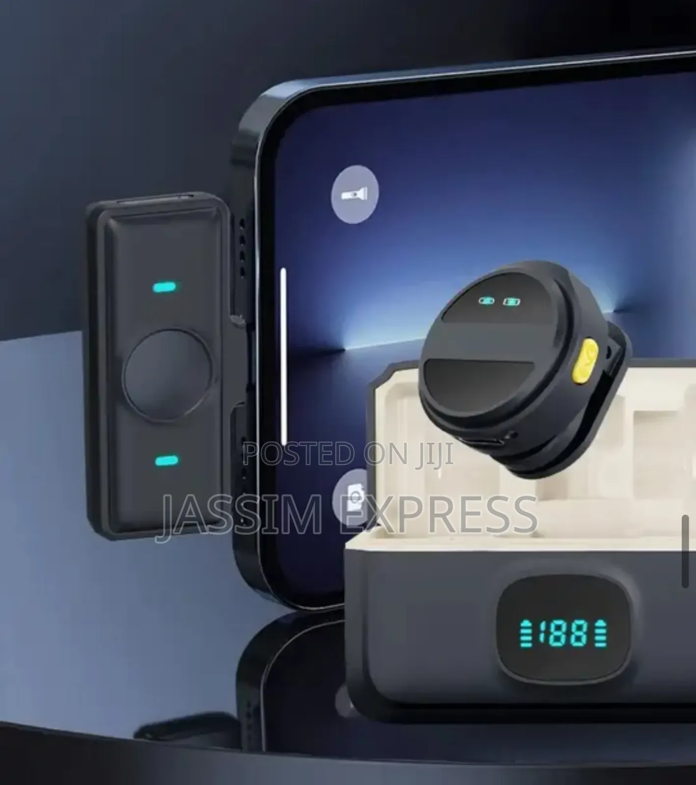 Wireless Lavalier Dual Microphone With Magnetic Clip For Phone Camera