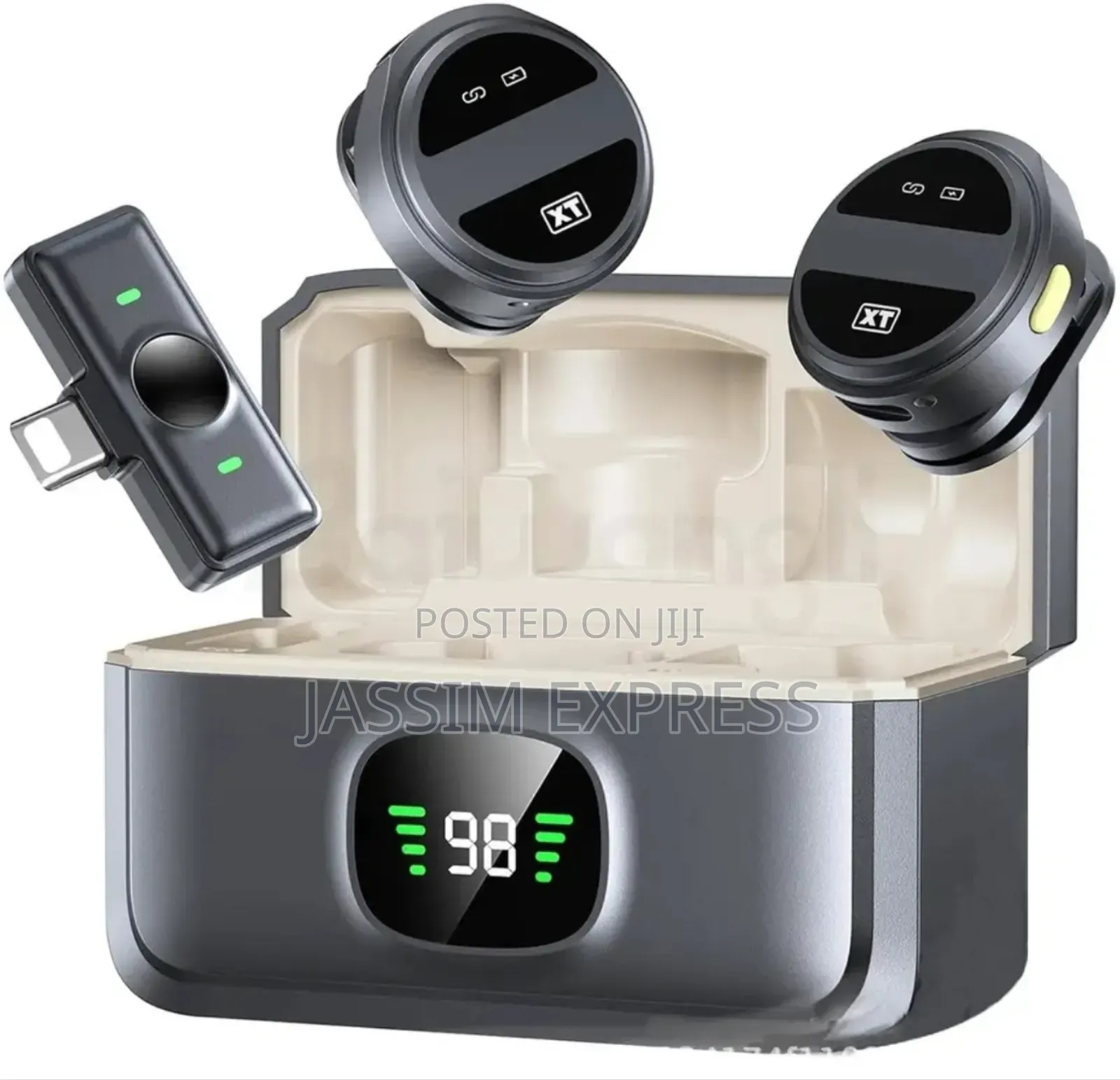 Wireless Lavalier Dual Microphone With Magnetic Clip For Phone Camera